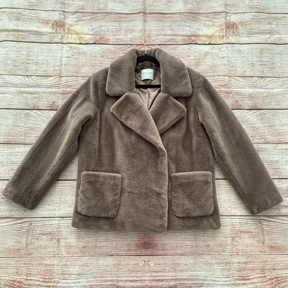 Velvet by Graham & Spencer • Brown Faux Fur Teddy Jacket - Women’s Size Large - Picture 9 of 16